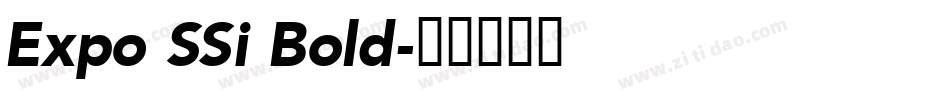 Expo SSi Bold字体转换